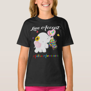 Camiseta Atenção ao Amor ao Vivo Aceita Autismo