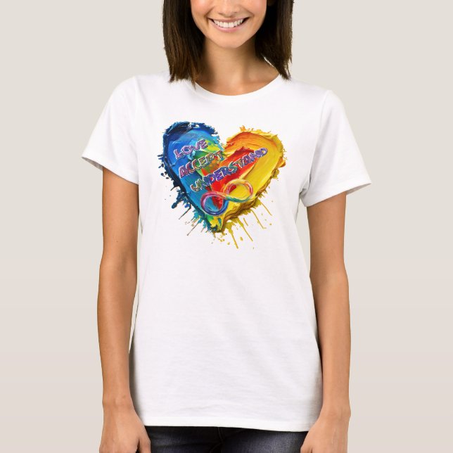 Camiseta Atenção ao Amor Compreender Autismo (Frente)
