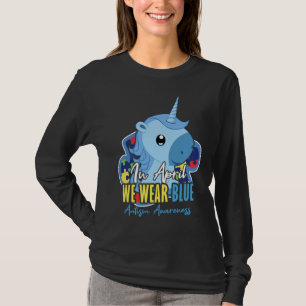 Camiseta Atenção ao Autismo do Unicórnio Especial Azul