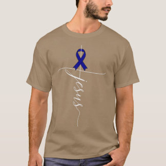 Camiseta Atenção ao Cancer Colônico Jesus Presente de Fita