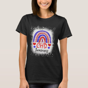 Camiseta Atenção ao Defeito Cardíaco Congênito do Arco-Íris