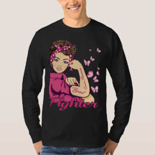 Camiseta Atenção ao Guerreiro do Cancer Mama Acreditam