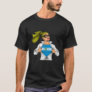 Camiseta Atenção ao Guerreiro do Cancer Mama Acreditam