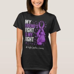 Camiseta Atenção ao linfoma do amigo da fita roxa Hodgkins