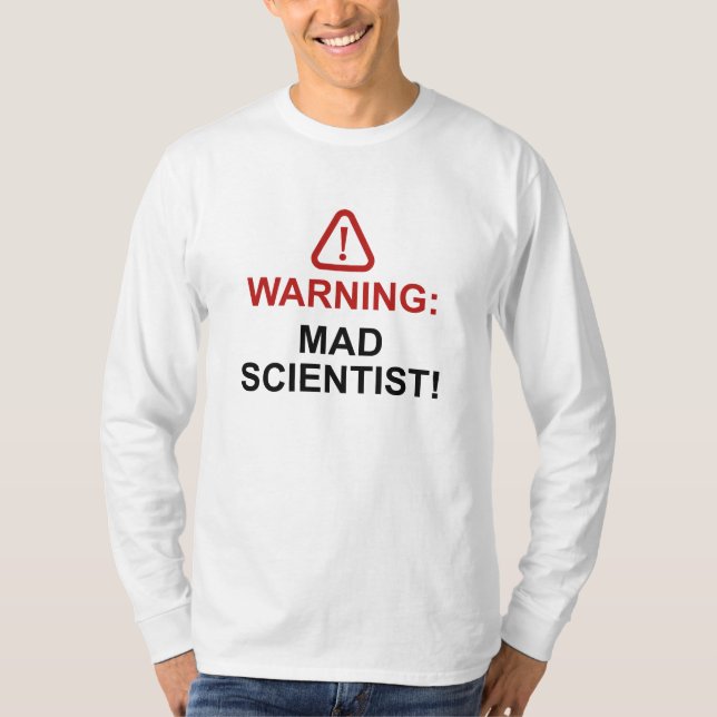 Camiseta Atenção ao Mad Scientist (Frente)
