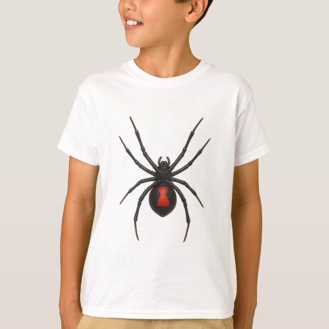 Camiseta Atenção da Viúva: Aranha-Viúva Negra (Frente)