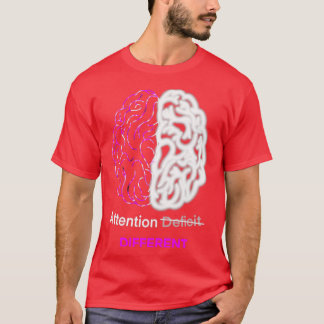 Camiseta Atenção diferente ao cérebro Adhd 1