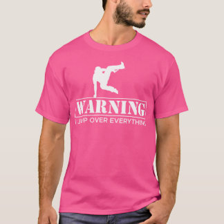 Camiseta Atenção Eu Pulo Tudo Corredor de Parkour