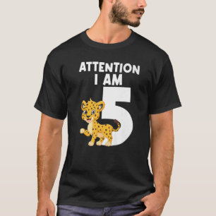 Camiseta Atenção, eu sou 5 Tiger 5 - 5.00 - Aniversário