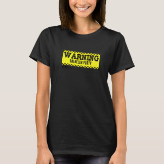 Camiseta Atenção Festa de Despedida de Solteiro em Andament