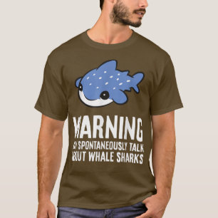 Camiseta Atenção Pode Falar Espontaneamente Sobre Tubarões