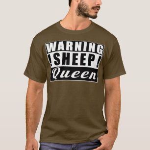 Camiseta Atenção Rainha de Ovelhas Ovina Farmador Engraçado