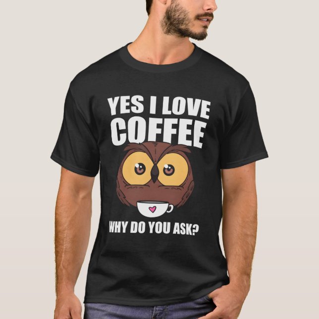 Camiseta Atendente do Café Owl Coffee (Frente)
