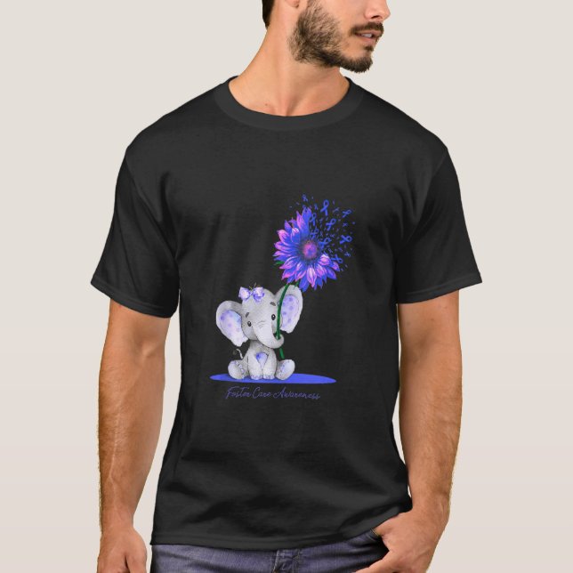 Camiseta Atendimento De Foster Atenção Elefante Fócil Azul  (Frente)
