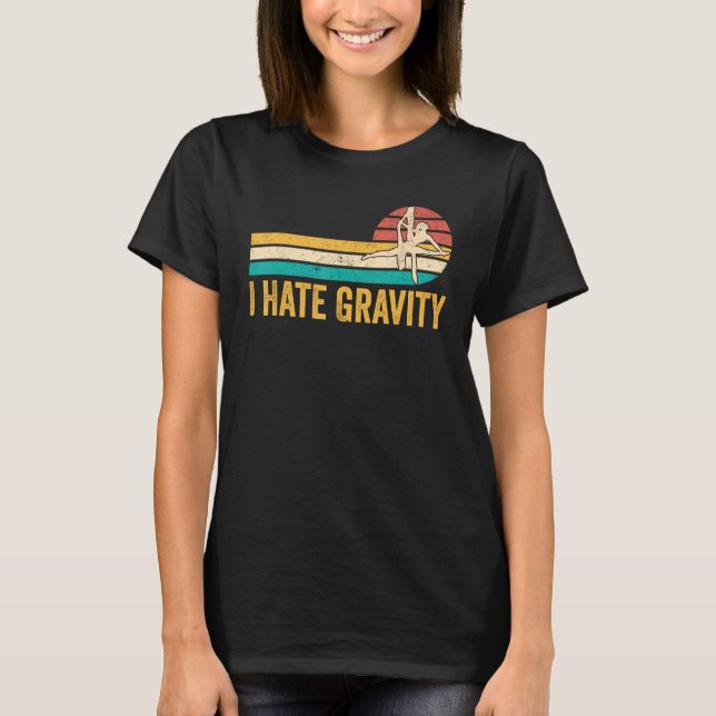 Camiseta Aterialista de Seda Aérea Odeio Gravidade 1 (Frente)