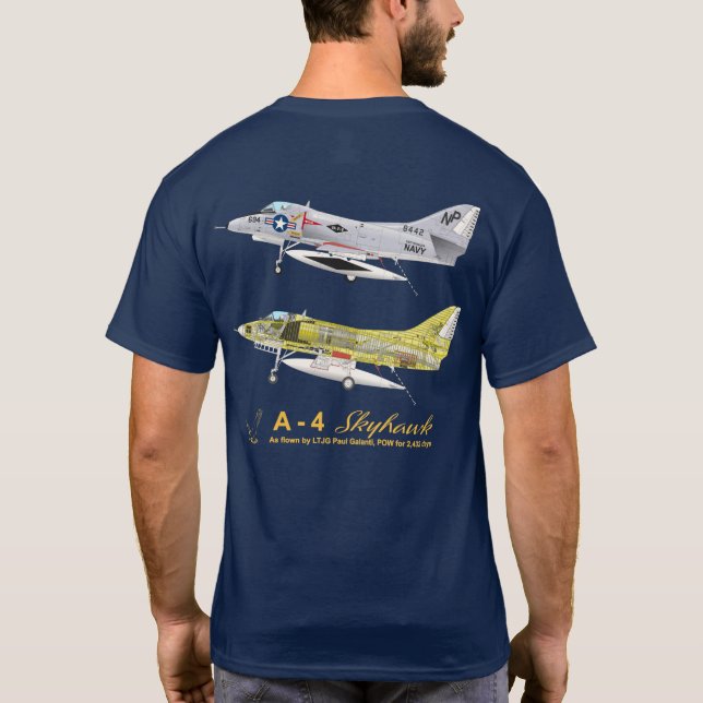 Camiseta Aterrissagem na Era Vietnã A-4 Skyhawk (Verso)