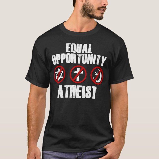 Camiseta Ateu das oportunidades iguais (Frente)