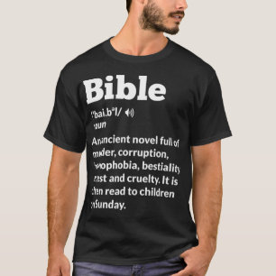 Camiseta Ateu engraçado AntiReligião Ateísmo Bíblia família