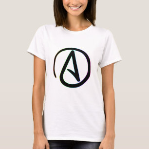 Camiseta Ateu escuro do arco-íris