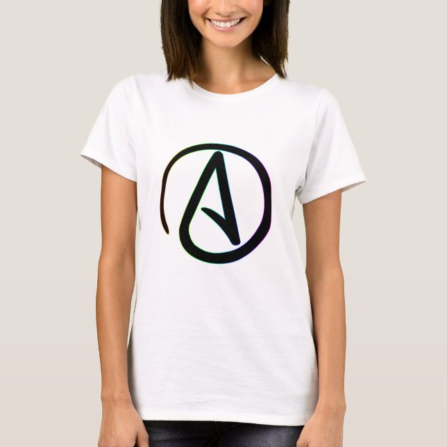 Camiseta Ateu escuro do arco-íris (Frente)