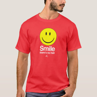 Camiseta Ateu - o sorriso lá não é nenhum inferno