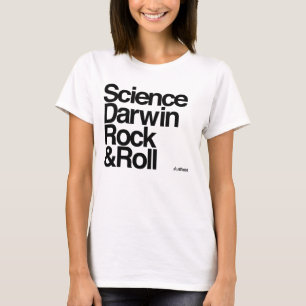 Camiseta Ateu - rock and roll de darwin da ciência