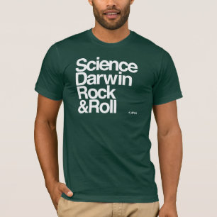 Camiseta Ateu - rock and roll de darwin da ciência