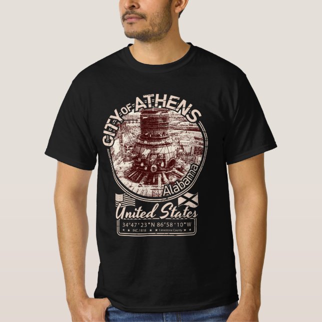 CAMISETA ATHENS ALABAMA - CENTRAL ELÉTRICA (Frente)