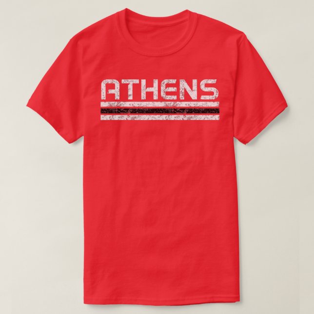 Camiseta Athens Georgia Retro Vintage Weathered Stripe  (Frente do Design)