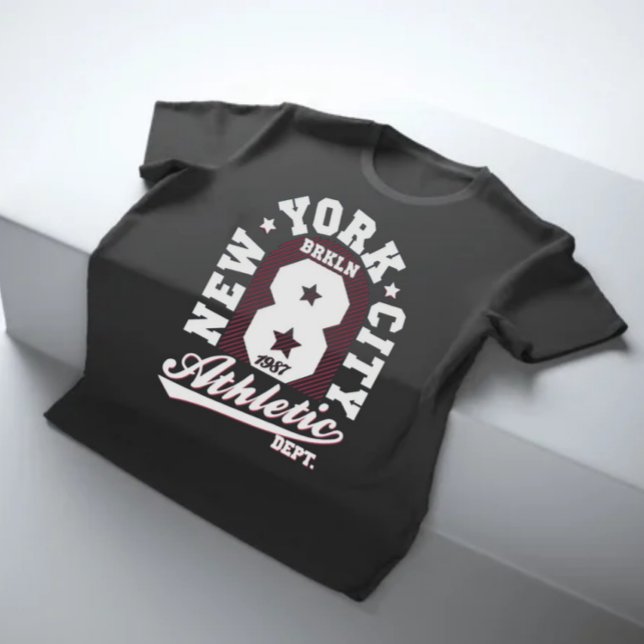 Camiseta Athletic New York city Brooklyn varsity letters (Criador carregado)