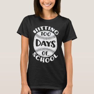 Camiseta Atingindo 100 Dias De Escola Jogador De Beisebol P