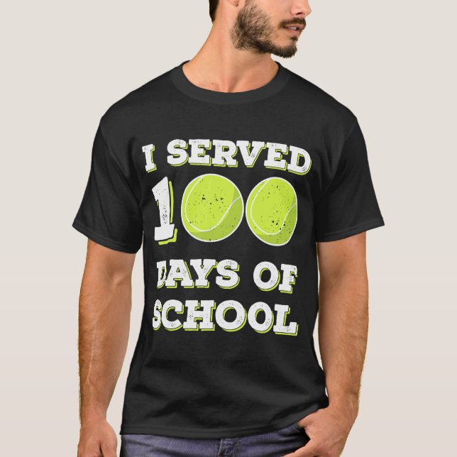 Camiseta Atingir 100 dias de Tênis da escola Meninos profes (Frente)