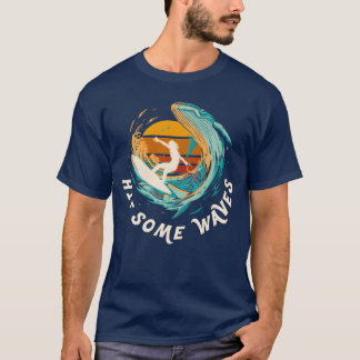 Camiseta Atingir Algumas Ondas Pôr do Sol Retro Surfe 80s 9