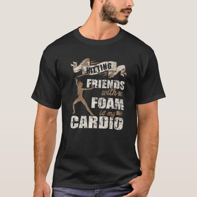Camiseta Atingir Amigos com Espuma é meu Cardio Larp (Frente)