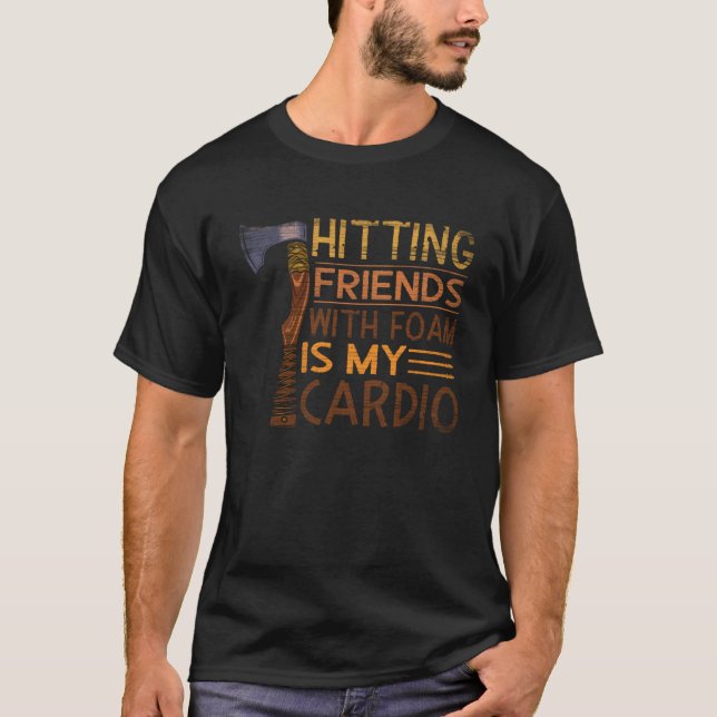 Camiseta Atingir Amigos Com Espuma É Meu Papel De Cardio L (Frente)