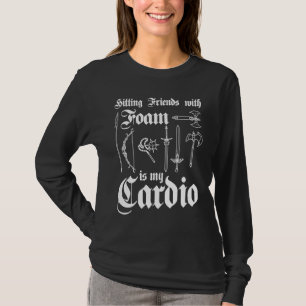 Camiseta Atingir Amigos Com Espuma É Meu Treino de Cardio