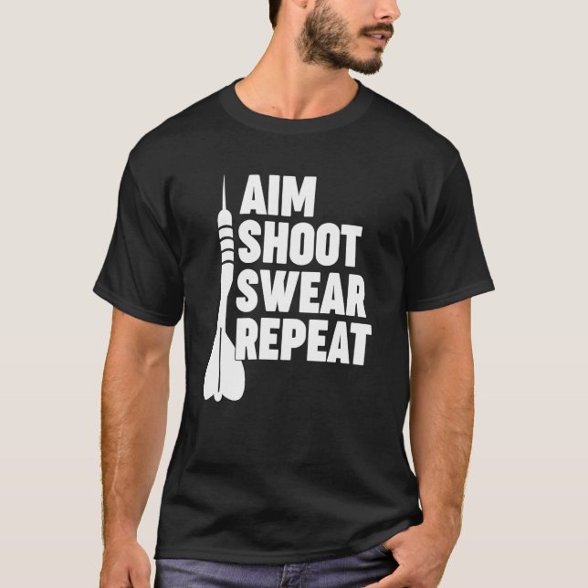 Camiseta ATINGIR O OBJETIVO OU REPETIR dardos (Frente)