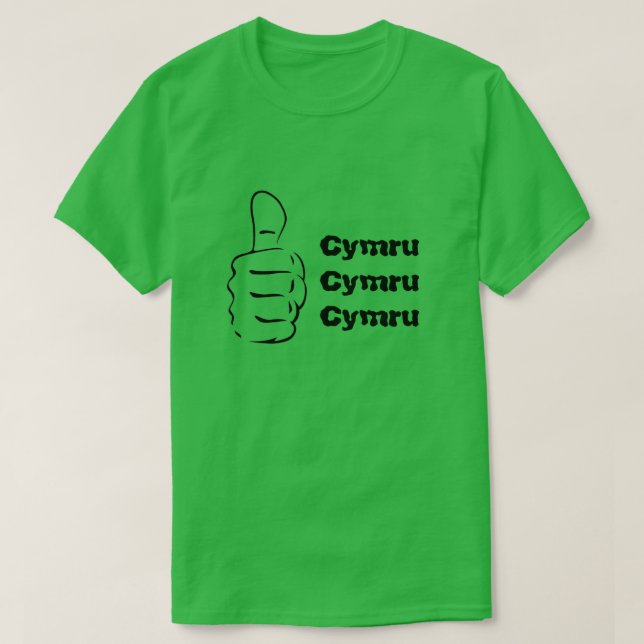 Camiseta Atira e Cymru três vezes (Frente do Design)