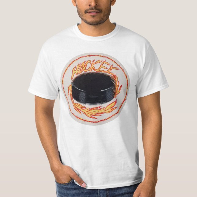 Camiseta Atirada De Bateria De Hóquei No Gelo (Frente)