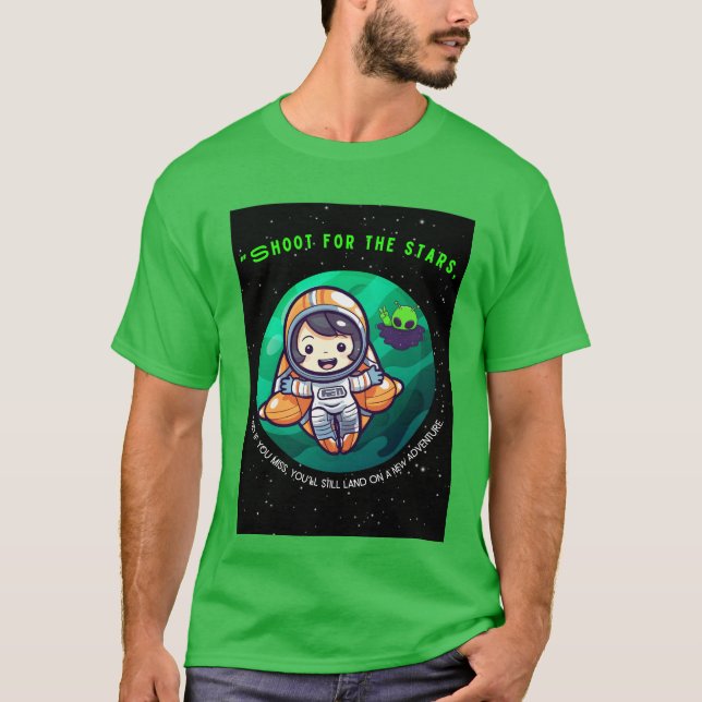 CAMISETA ATIRADA PARA COMEÇAR, ASTRONAUT (Frente)