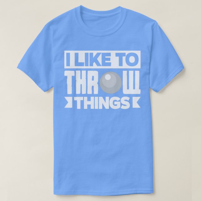 Camiseta Atirado Coloque Putter Track e Campo Eu Gosto De J (Frente do Design)