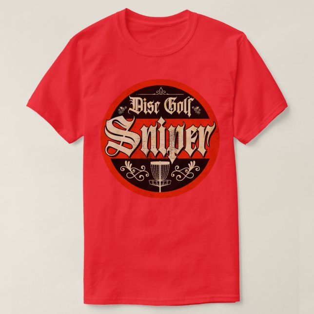 Camiseta Atirador de Golfe do Disco Vintage (Frente do Design)