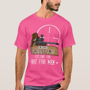 Camiseta Atirador Engraçado Atirando Golfe Para Homens Caça