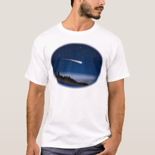 Camiseta Atirando Estrela Sobre Paisagem Noturna