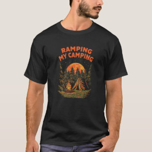 Camiseta Atirando Meu Acampamento Caminhando Hiker Da Vida 