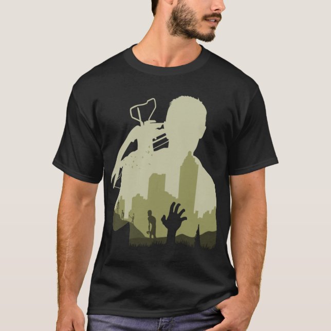 Camiseta Atirando Zombies amigos amigos (Frente)