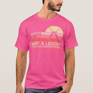 Camiseta Atirar Como Rapariga Caçando Rifle Fome Caçadora F
