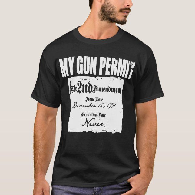 Camiseta Atire proibição engraçada Ar15 Ak4 da alteração da (Frente)