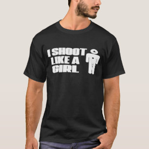 Camiseta Atirei Como Uma Arma Menina A Atirar Engraçado