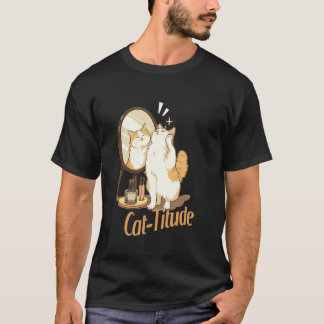Camiseta Atitude de Gato - Ilustração engraçada de gato